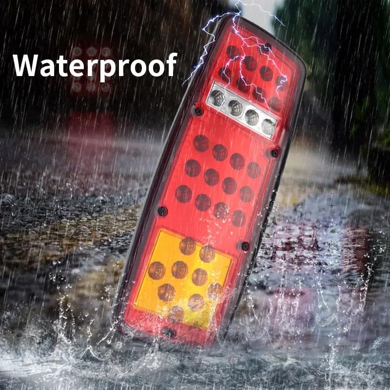 Luces traseras 1/2x conjunto de luces coche luz trasera lámparas traseras parada freno impermeable para lámpara marcha atrás para remolque para camión para caravana 12V 24V(1PC-24V-Taillight)