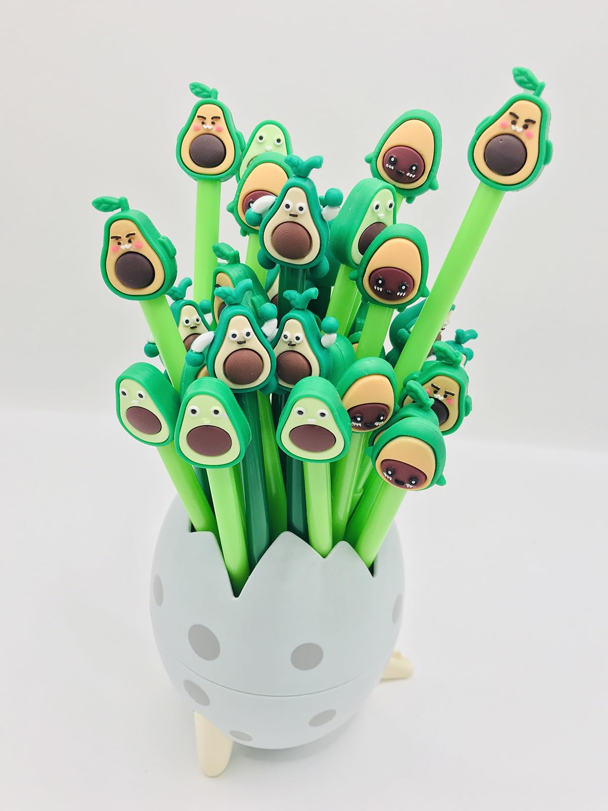 40 Pcs Cute Avocado Gel Ink Pens, Fruit 0.5 mm Black Ink Cool Novelty Writing Pens f for Ournaling, Writing, Note-Taking, Teacher Student School Party Office Home Supplies (Cute Avocado)