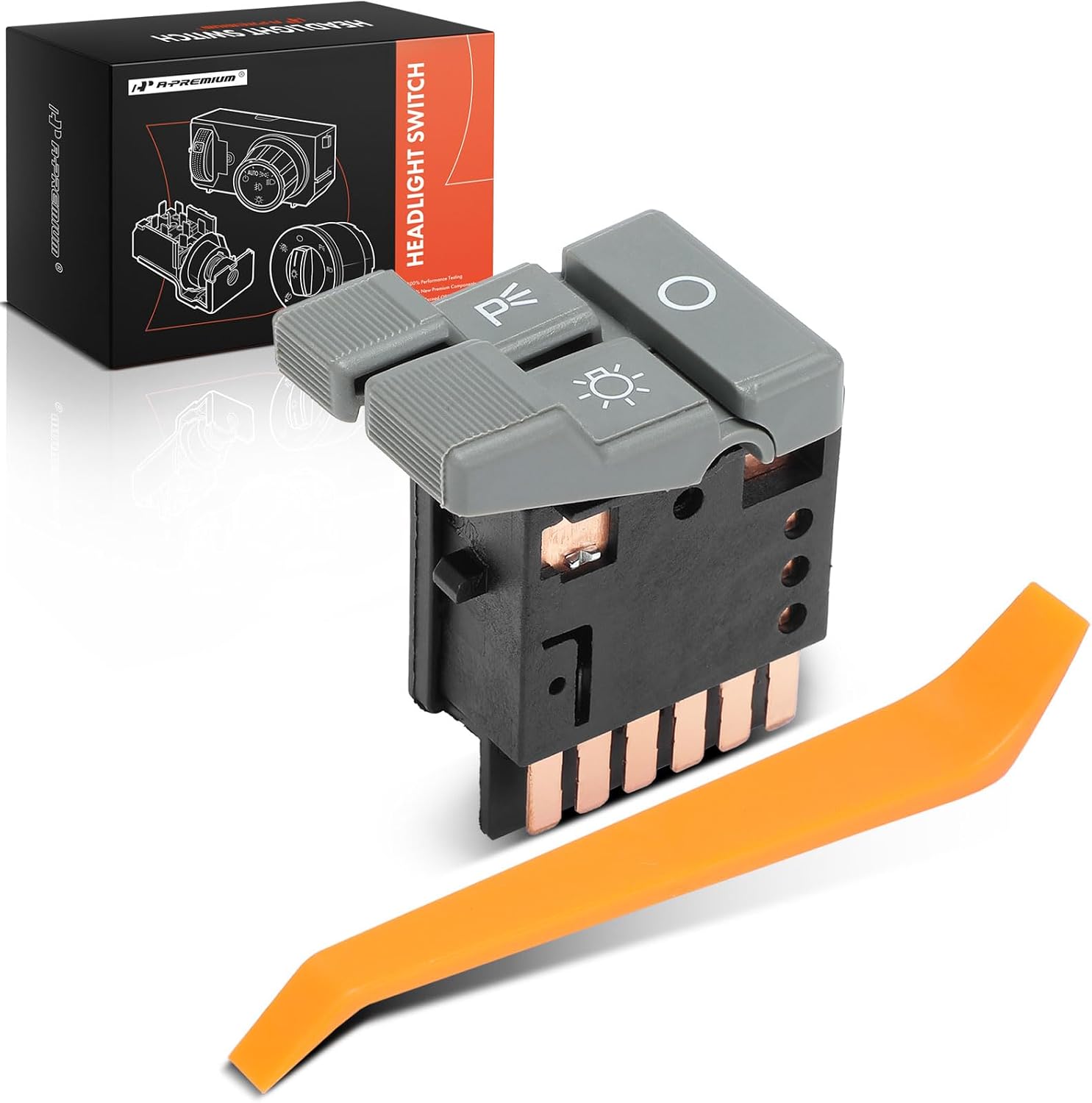 A-Premium Headlight Switch Instrument Panel Headlamp Dimmer Switch Compatible with GMC and Chevy Models - Yukon, C1500, C2500, C3500, C3500HD, K1500, K2500, C60 Kodiak, Blazer, Without Fog Lights