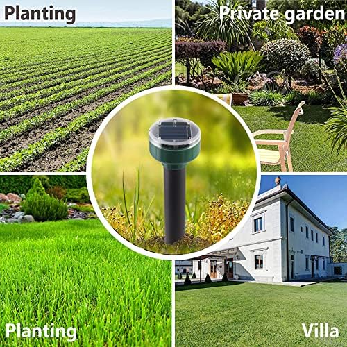 ONEVER Solar Mole Kovucu, 4'lü Paket Ultrasonik Güneş Enerjisi Hayvanlar Kovucu Su Geçirmez Dış Mekan Bahçe Çim Avlusu için Molelerden Kurtulun Voles Gophers Sıçanlar Kemirgenler - Görsel 6