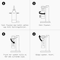 Vista 6 de Aarke Carbonator III, Máquina de agua con gas y carbonatación, acero inoxidable con botella reutilizable PET sin BPA, volumen 1L/34 fl oz (gris mate)