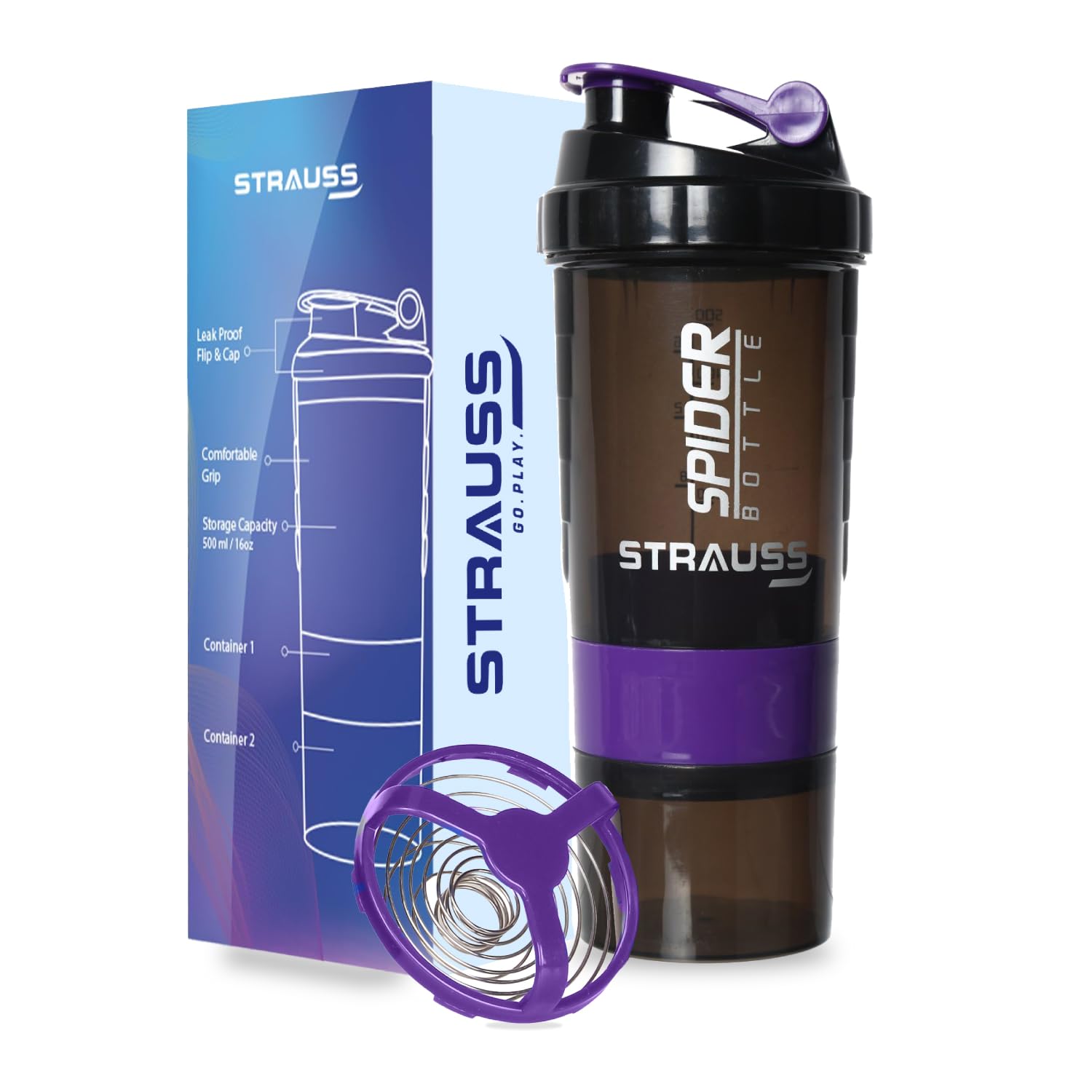 Strauss Spider Shaker Bottle 500 ml