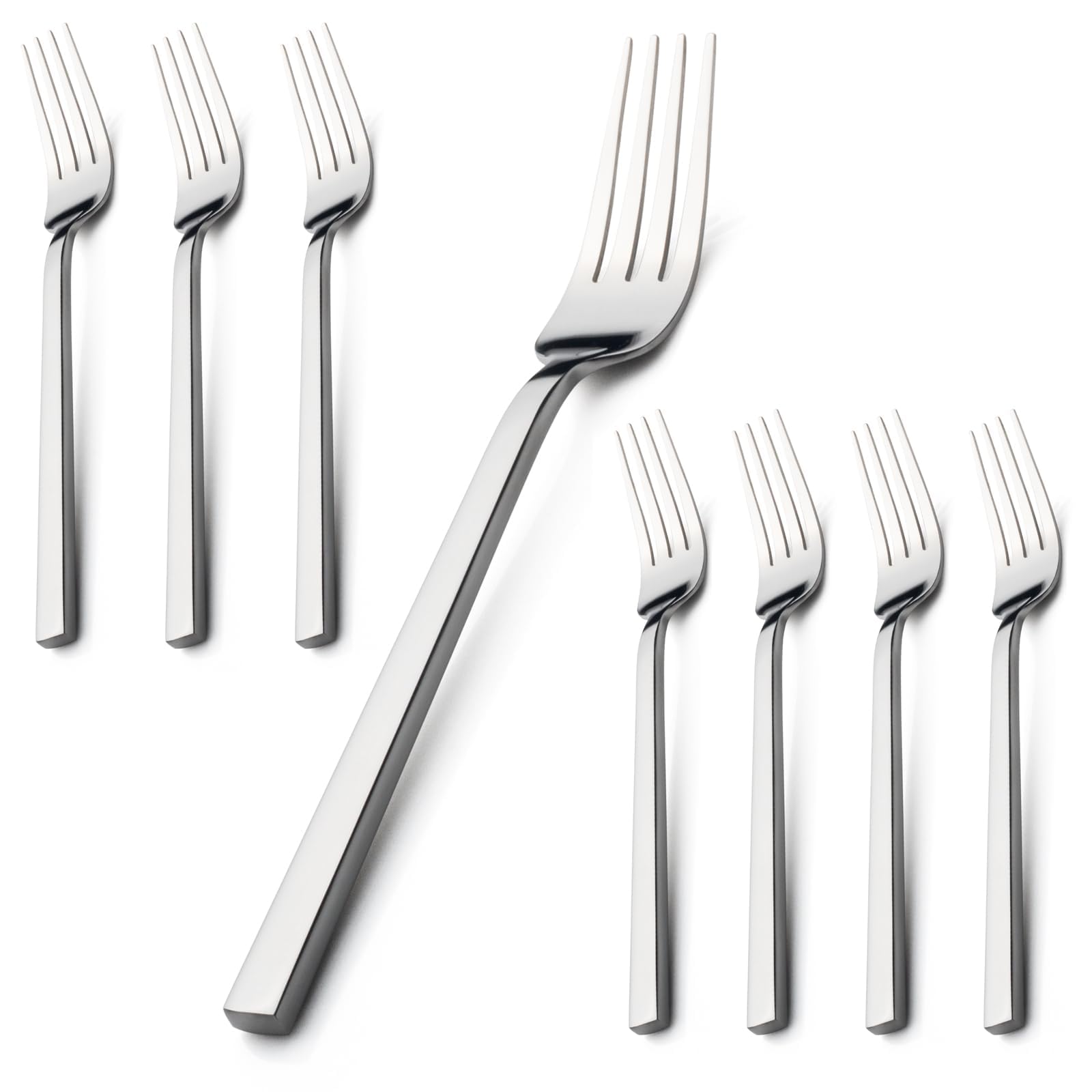 Alata Cube 12-Piece 8.1 Inches Forged Stainless Steel Dinner Forks, Mirror Finish, Dishwasher Safe — Amazon image 10