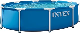 INTEX Metal Frame 10ft x 30in Round Above Ground Swimming Pool