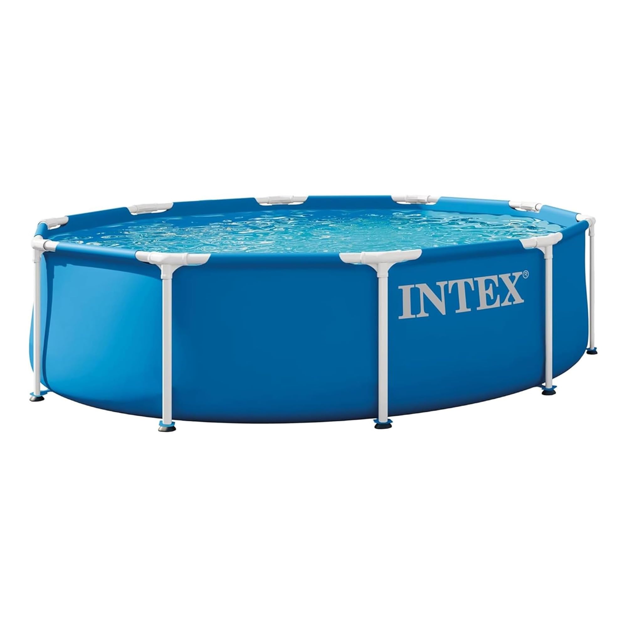 INTEX Metal Frame 10ft x 30in Round Above Ground Swimming Pool