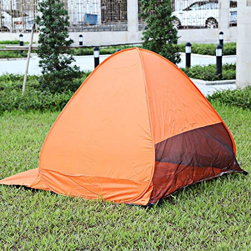 Carpa plegable automática para camping y playa naranja miniatura 6