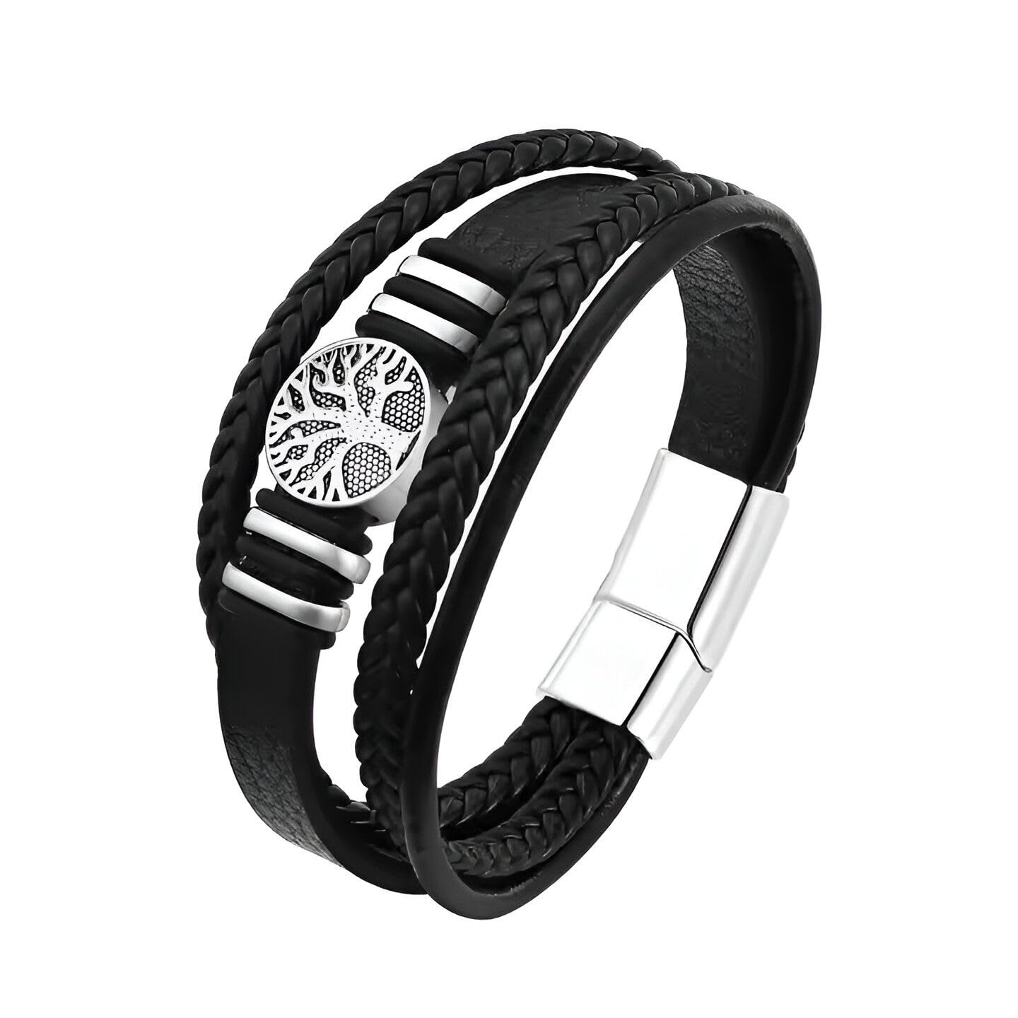 Fashion Frill Bracelet For Men Multilayer Leather Hand Bracelet Jewellery Accessories Band For Boys Gift For Him
