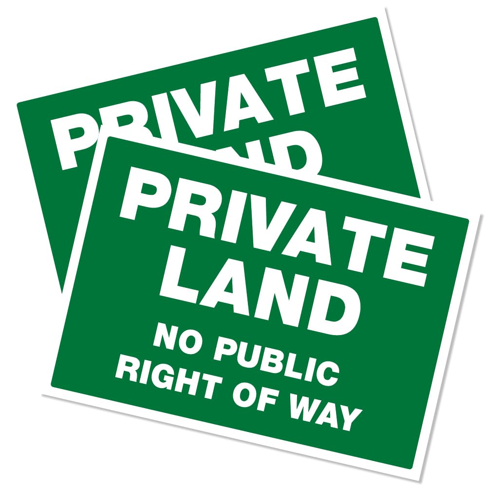 Punkcards Sicherheitswarnschild 'Private Land No Public Right Of Way' – A3, 2 Stück, 3 Mm Foamex, Wasserdicht Punkcards Sicherheitswarnschild 'Private Land No Public Right Of Way' – A3, 2 Stück, 3 Mm Foamex, Wasserdicht
