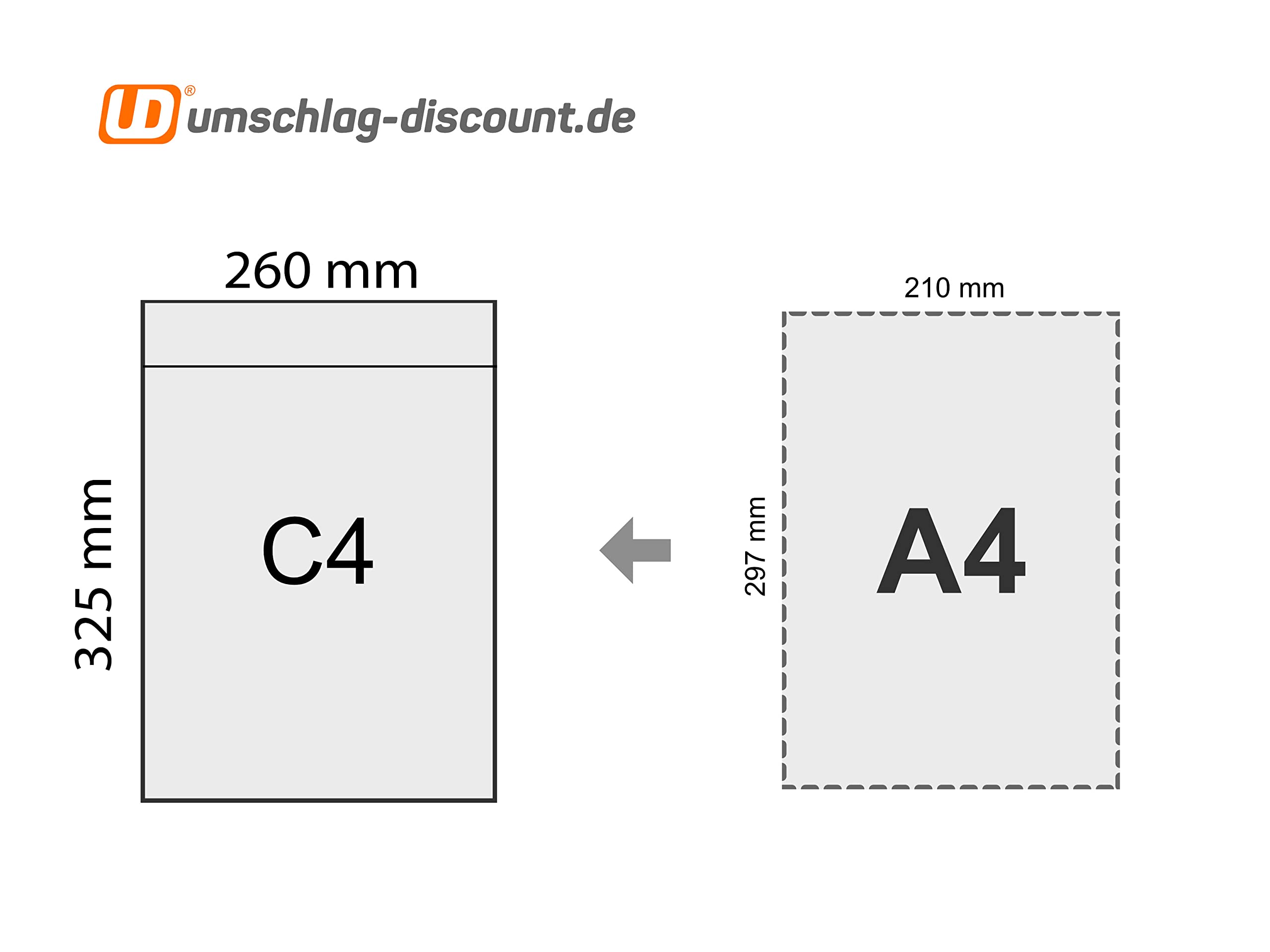 100 Buste Trasparenti Autoadesive DIN C4 (325x260 Mm) - Per Fatture, Bolle E Documenti - Foto 2