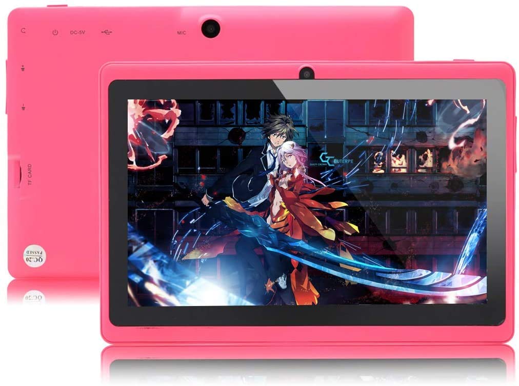 7 Zoll Tablet PC, Android 5.0, A33 Quad Core, 1GB RAM 8GB ROM, Dual Kameras, WiFi, Bluetooth, für Erwachsener Kinder, Pink