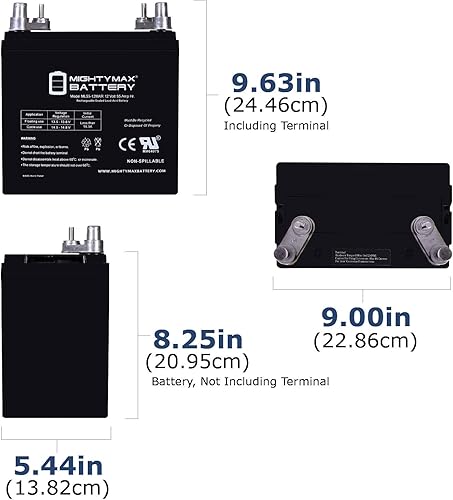 Miniatura 2 de Mighty Max Battery ML55-12MAR - Batería de repuesto de 12 V 55 AH compatible con motor de arrastre de kayak Minn Kota