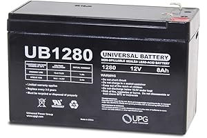 peleustech UB1280 12V 8Ah F1 Home Alarm Security System Battery