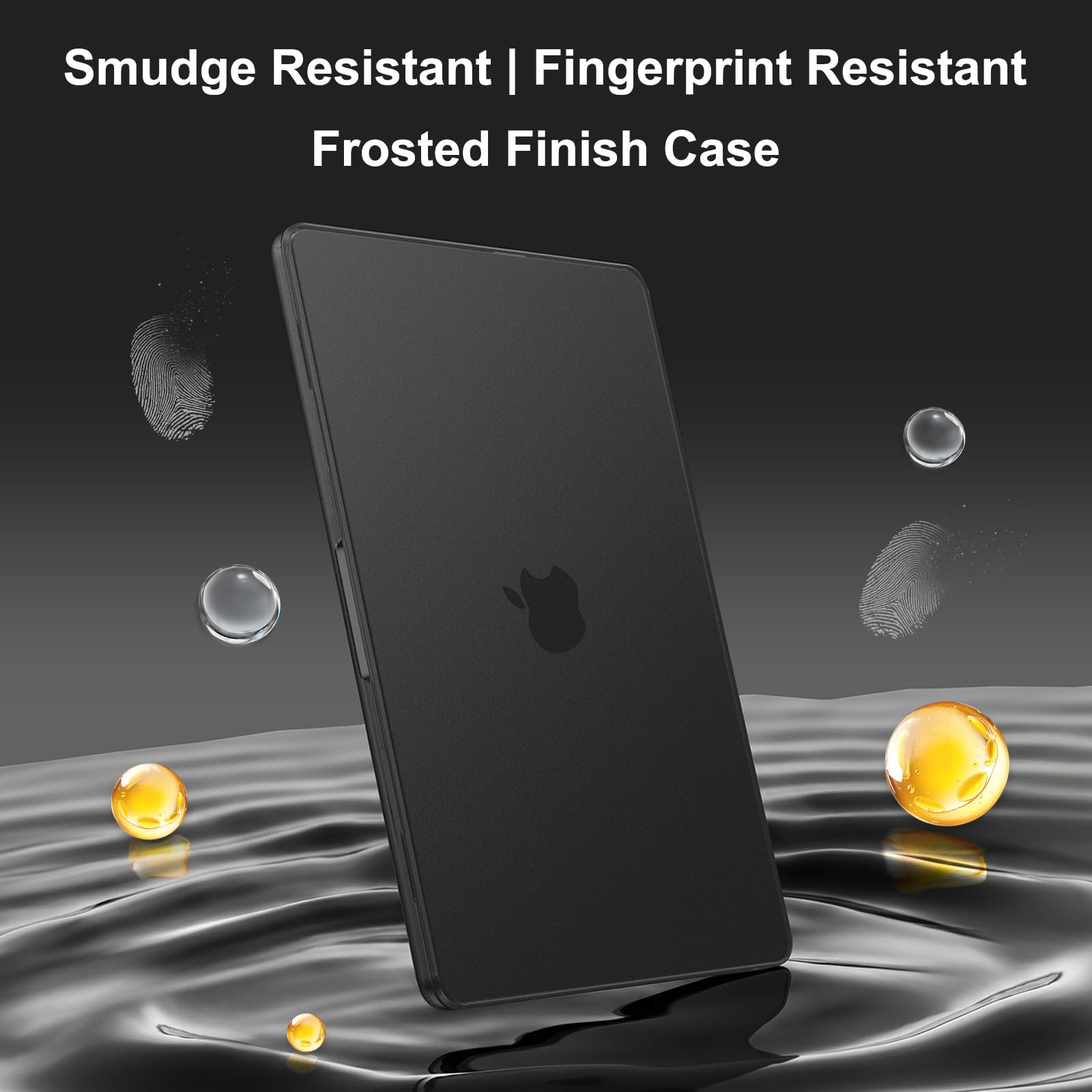 MOSISO Coque Compatible avec MacBook Air 15 Pouces M5 M4 M3 M2 2026-2023, Antitrace Rigide, Noir Clair