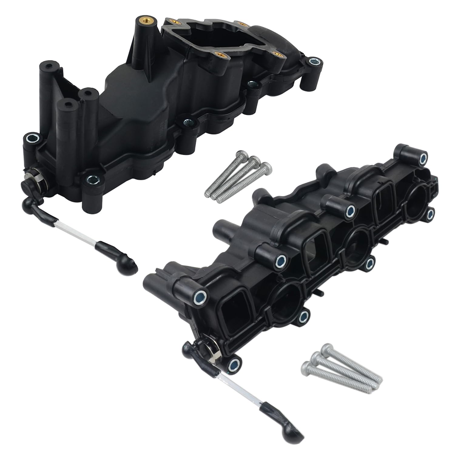 2x Colector de admisión compatible con A4 A6 A8 Q7 T0uareg 2.7 3.0 TDI 059129711CK 059129712BL