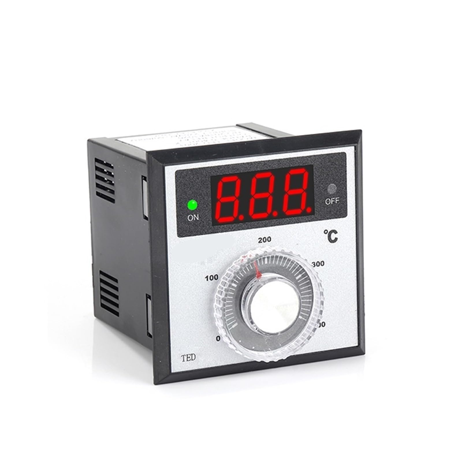 regolatore di Temperatura Ted 72 * 72mm KJ PT100 Tipo AC220V 110V 24V 380V Manopola 0-100 300 400 600 Gradi Termostato Digitale Regolatore di Temperatura Alimentato(J 0-200,380V)