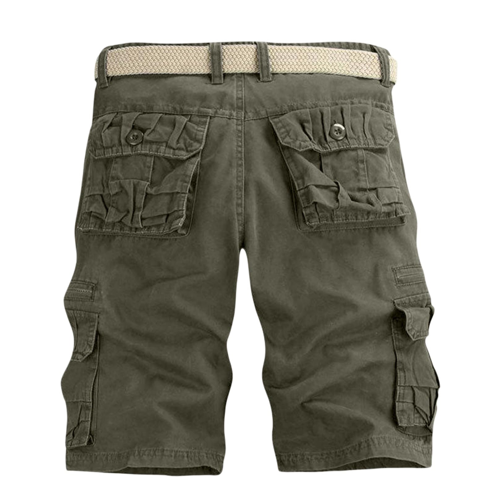 Short de travail en coton stretch avec fermeture éclair pour homme