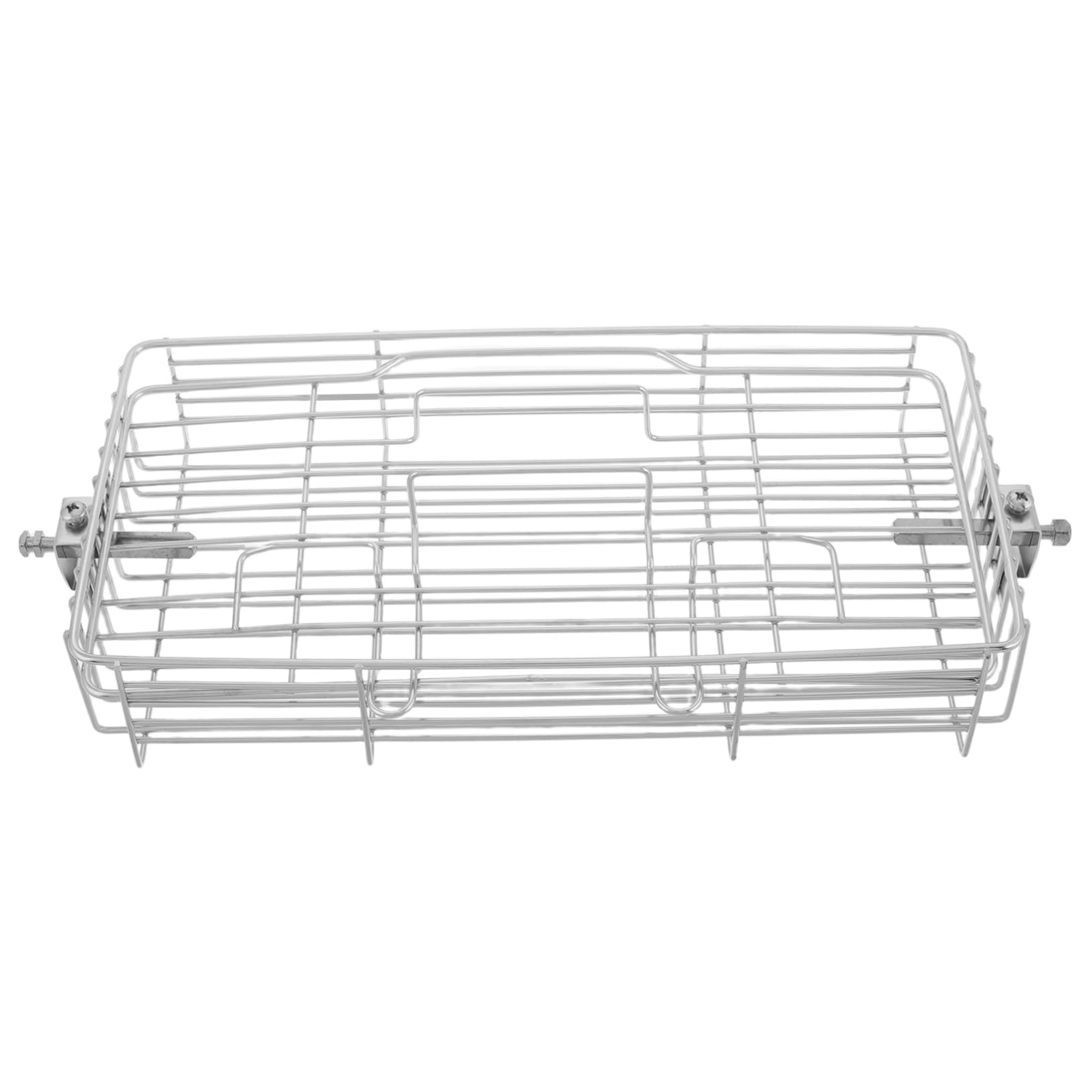 iplusmile Cesta De De Inoxidable Para Pescado y Pollo Soporte Ajustable y Rotatorio Para Barbacoa Para Cocinas De Parrilla