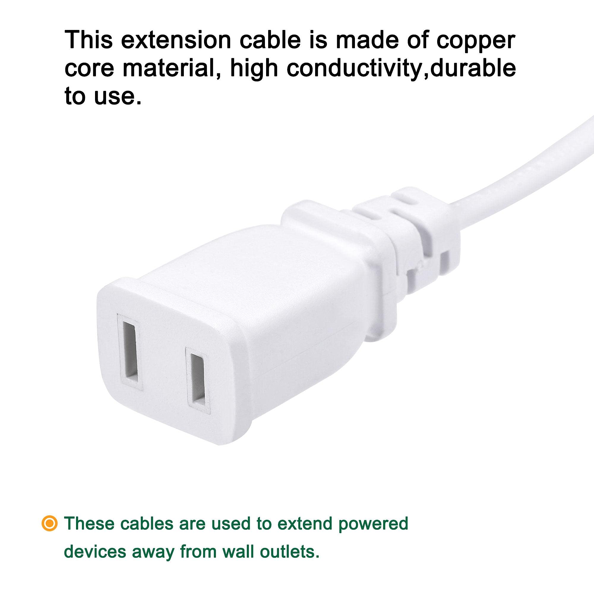 Amazon.co.jp: uxcell 電源延長ケーブル 2ピン 1.5 M長さ オス/メス