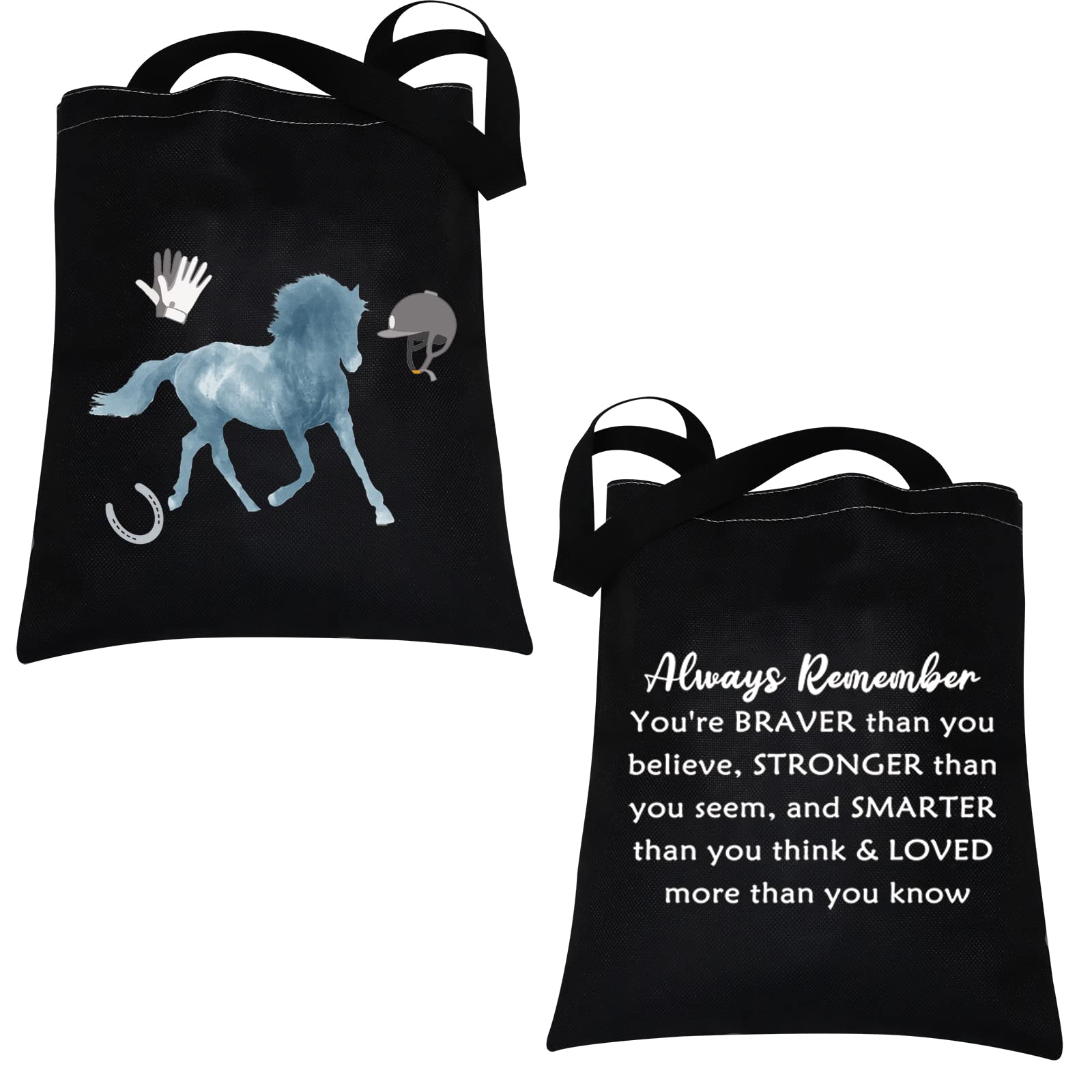 CMNIM Horse Riding Gifts Horse Tote Bag Canvas Horse Gifts for Horse Lovers Equestrian Gifts Reusable Shoulder Shopping Bag
