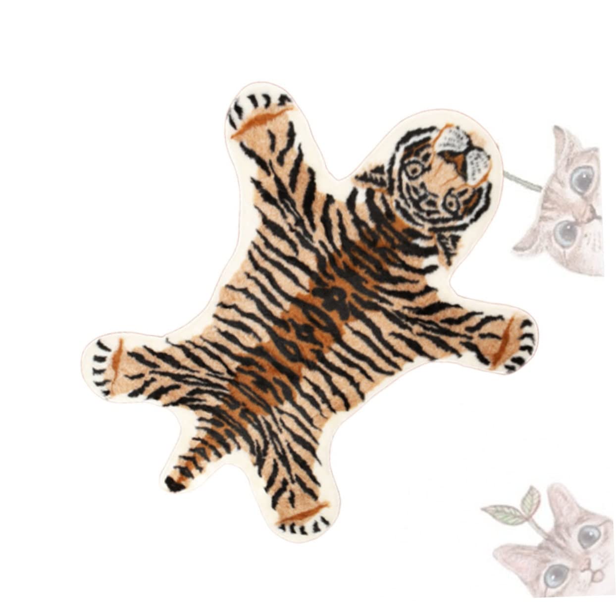 Polyester Tapis Tigre Décor pour Salon et Chambre, Lavable