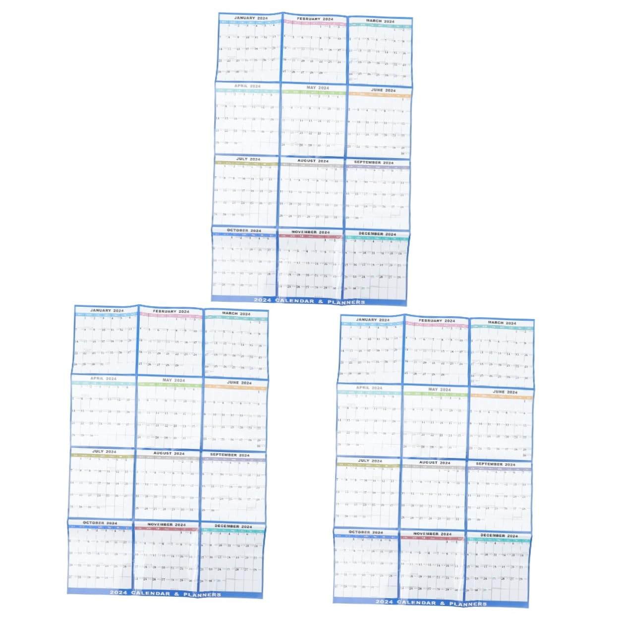 TEHAUX 3ensembles Calendrier Mural Effaçable à Sec Calendrier Mensuel Planificateur Pratique Pour Bureau Et Maison Format Pour Organiser Votre Agenda