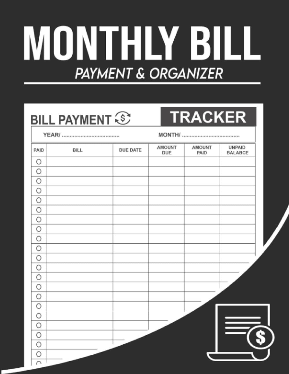 Buy Monthly Bill Payment Payment Record Book Monthly Bills Organizer