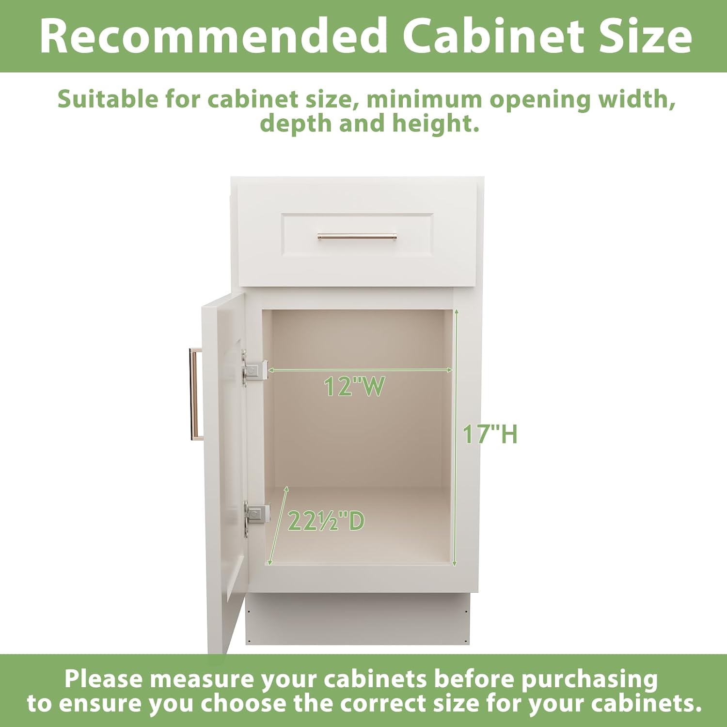 ROOMTEC Pull Out Cabinet Organizer With Wooden Handle 10½" W x 21½" D 2-Tier Cabinet Drawer Pull Out Shelves Under Cabinet Storage for Kitchen