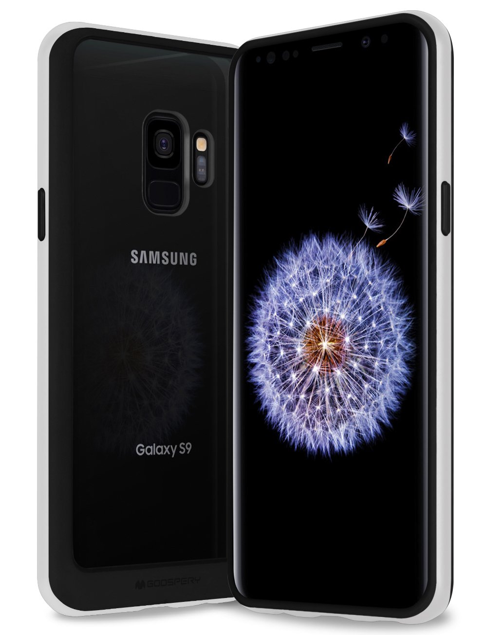 Galaxy S9 Case, Mercury Bumper X [Slim Fit] Protective Hybrid TPU Cover with Clear Hard PC Back [Shockproof] for Samsung Galaxy S9 - Silver, S9-BPX-SIL