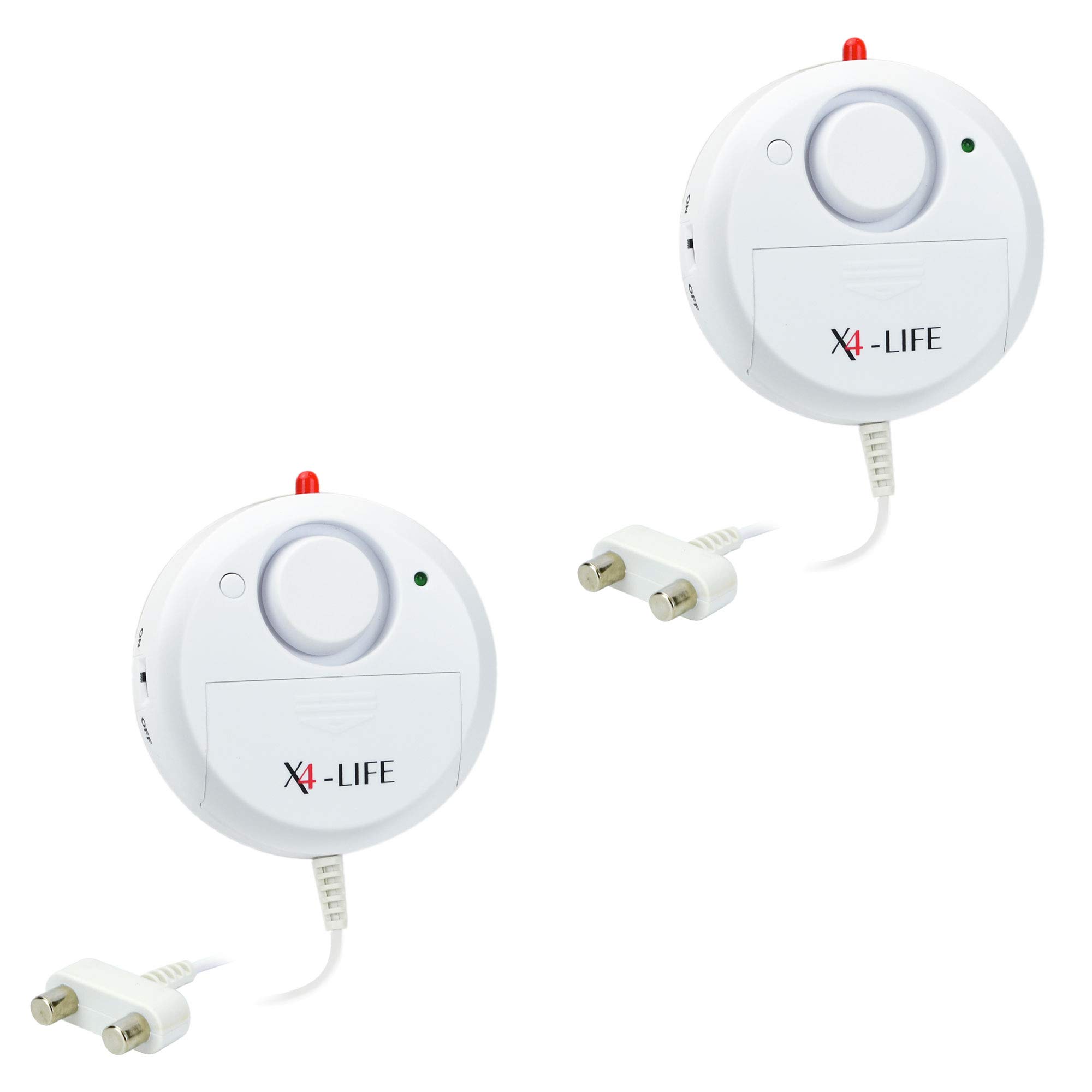 X4-LIFE Security Alarm Lot de 2 détecteurs d'eau