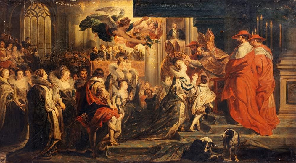 ArtDirect Peter Paul Rubens 18x12 Gold Ornate Frame and Double Matted Museum Art Print Titled: The Coronation of Marie De Medicis, May 13, 1610