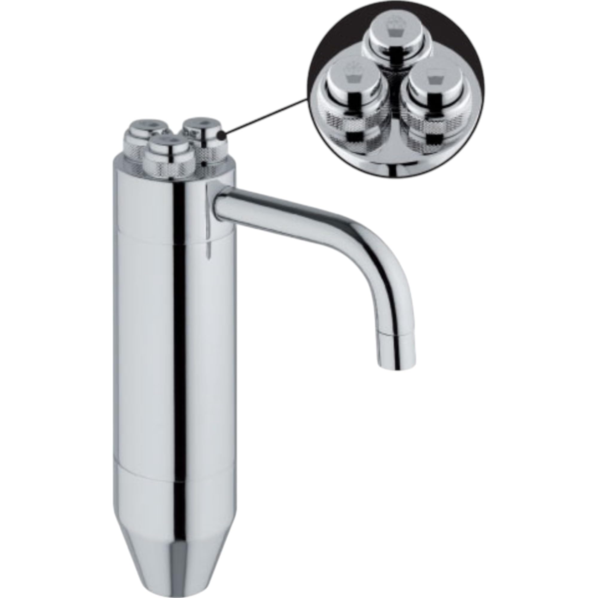 Wassersprudler Untertisch Tafelwasseranlage BT-30U mit Kühlung, Wasserfilter, 2 KG CO2-Flasche und Schanksäule Classic Puls 245 Komplettset
