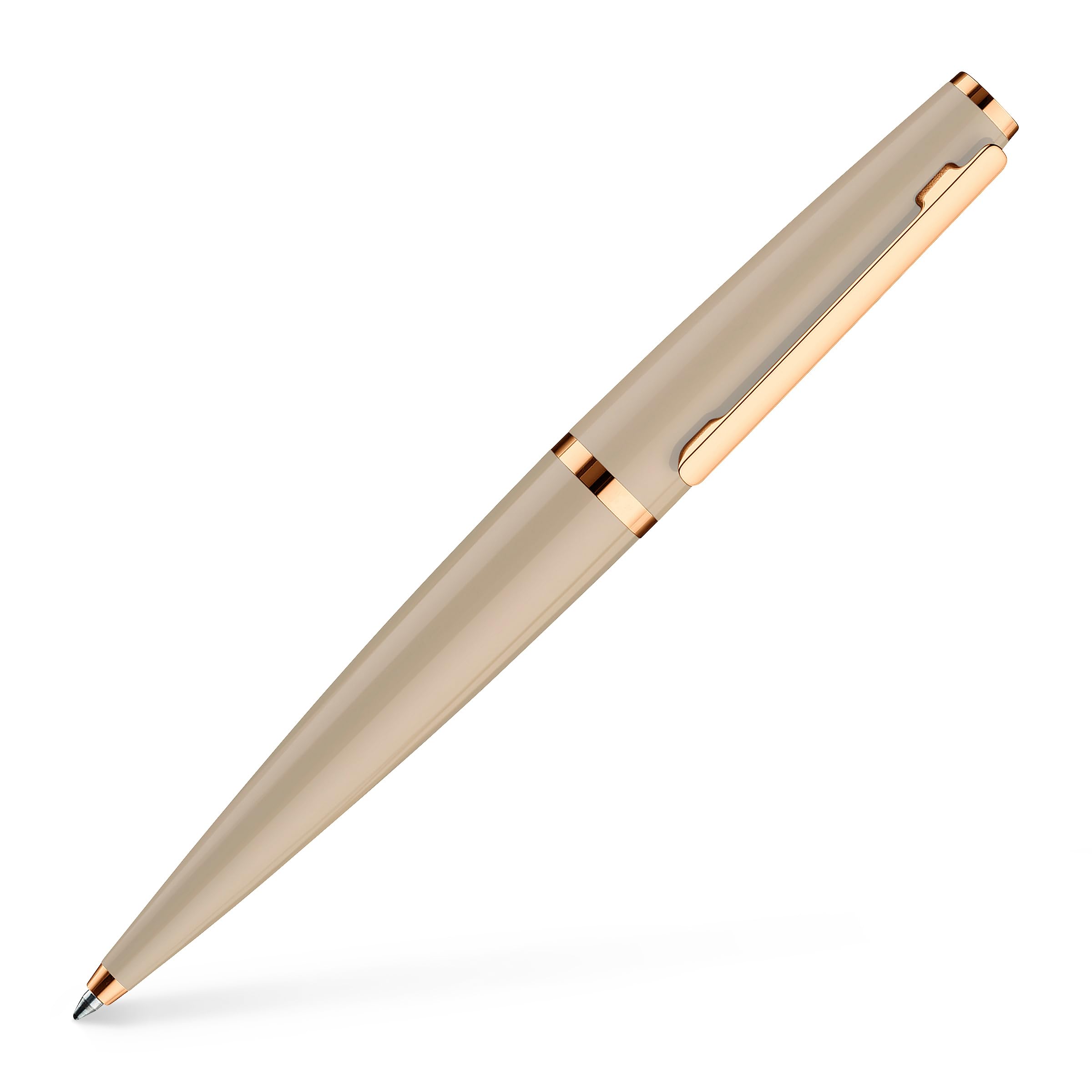 Otto Hutt Długopis D06 aluminium piaskowo-różowe złoto 13,8 cm, rozmiar wkładu M, kolor czcionki niebieski, 001-11305