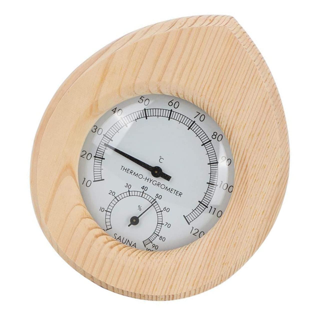 Happyyami 1pc High Precision Hygrothermograph Temperature Humidity Sensor for Sauna Steam and Indoor Use Design with Pointer Display
