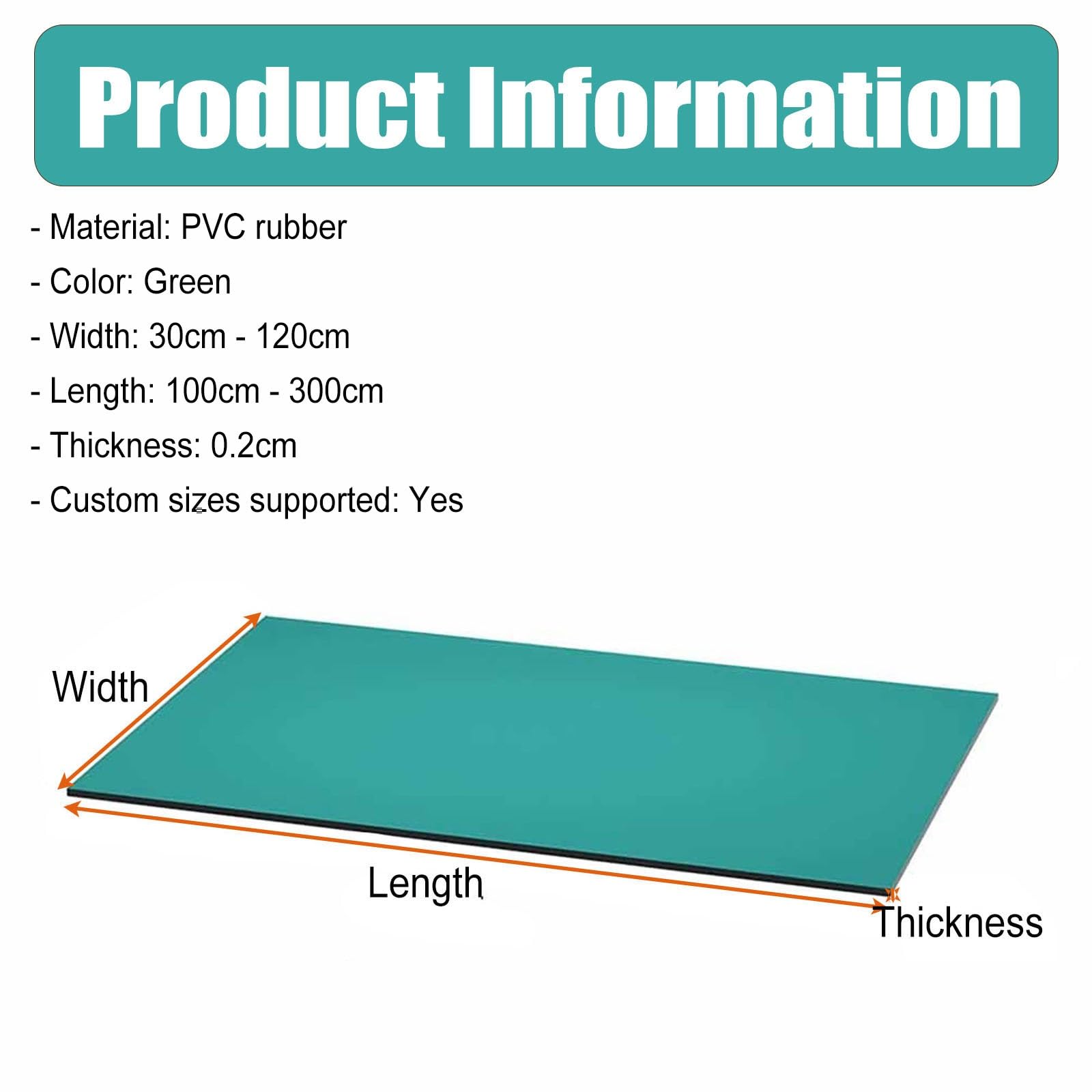 tappetino saldatura Tappetini Da Banco Antistatici Spessi 0,2 Cm Per Catena Di Montaggio Elettronica, Tappetini Per Saldatura ESD In Gomma PVC(W 60 CM L 180 CM T 0.2 CM)