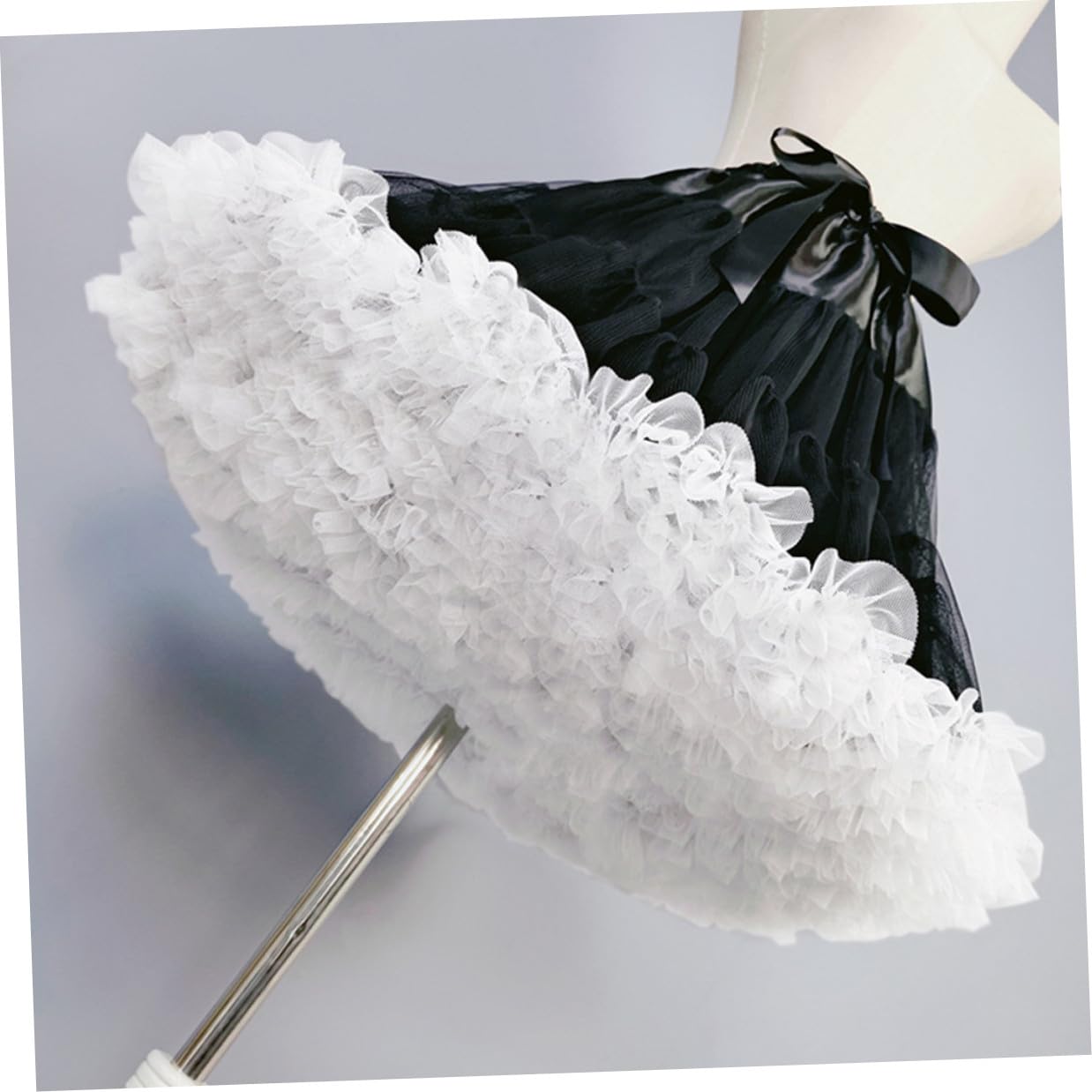 Beaupretty Lolita Unterrock aus Tüll Weiß für Damen und Brautkleider | 1 Stück, Knitterarm und Pflegeleicht, für Festliche Anlässe und Süßen Stil