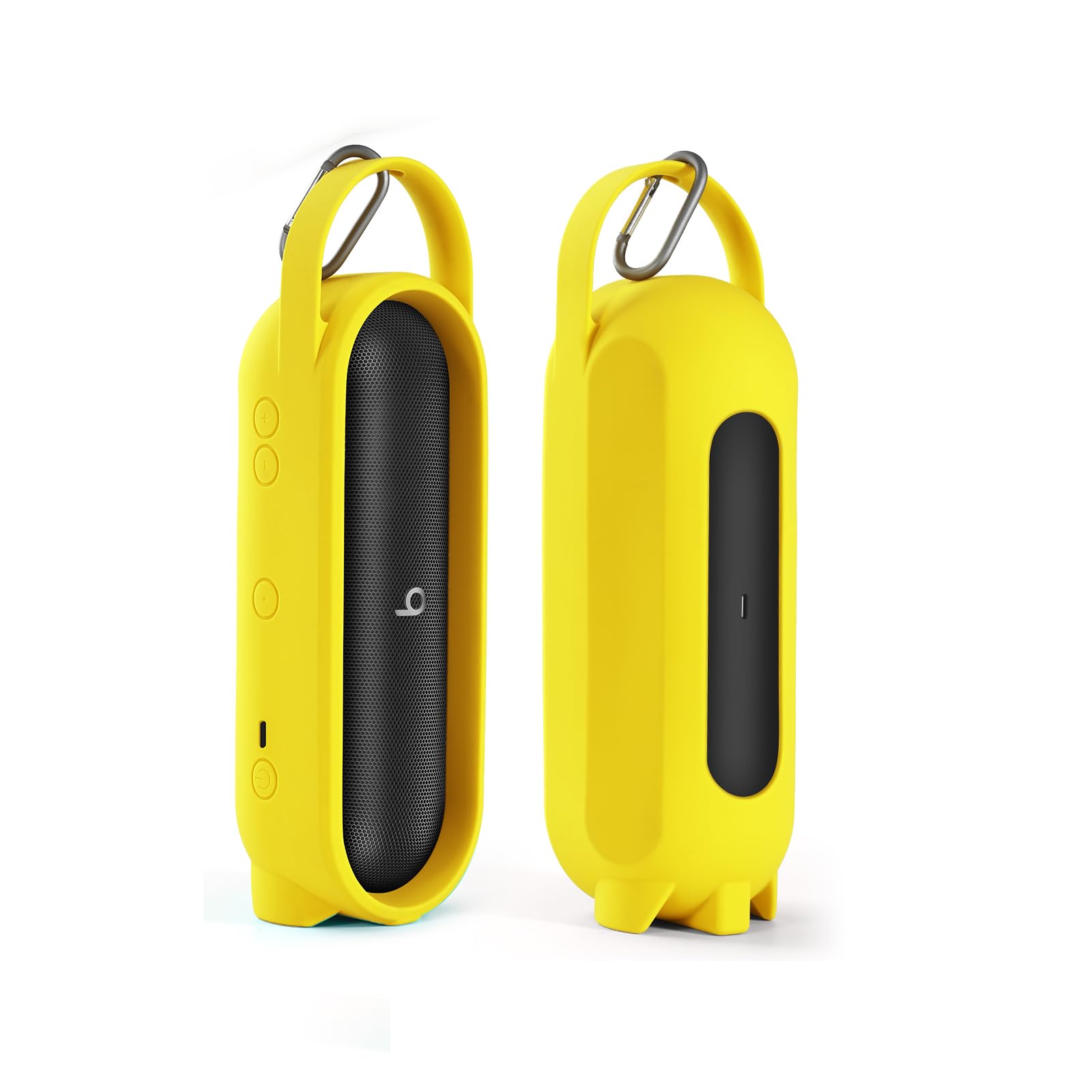 JOYSOG Silicone Cover for Beats Pill Portable Bluetooth Speaker Storage Bag Speaker Holder Travel Bag (Yellow)