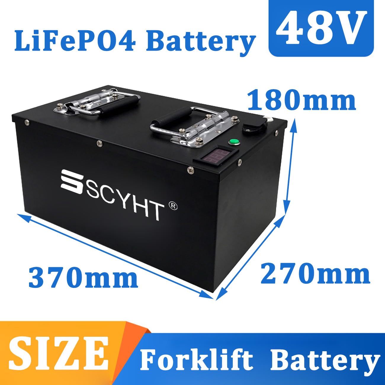 Batteria al litio 48V 60Ah 46Ah 50Ah Batteria LiFePO4 48V Batterie carrelli elevatori Batterie di ricambio per moto transpallet per motori 1000W a 2900W,48v46ah character 3pins