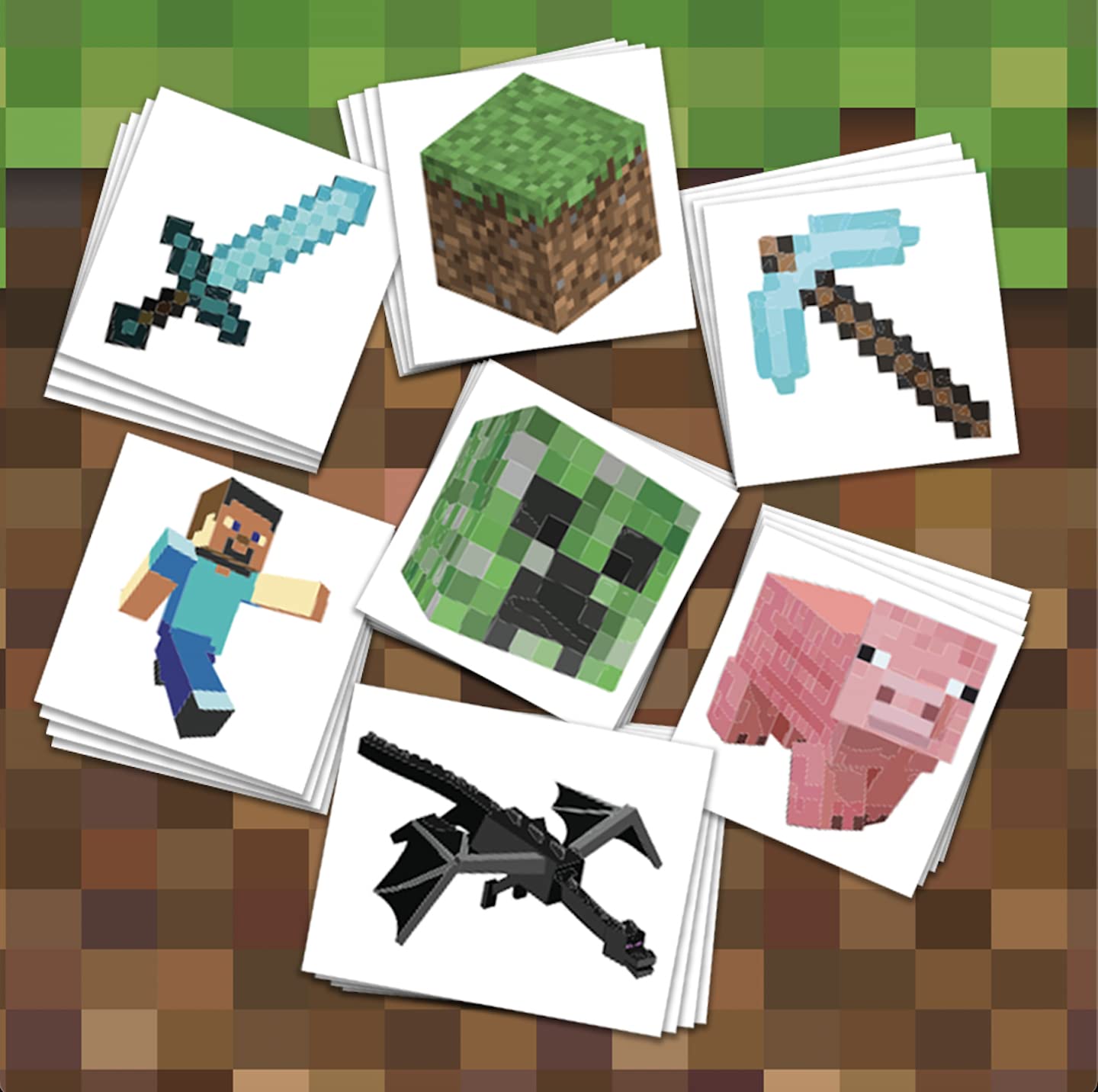 Amazon.com : Pixel Mine Temporary Tattoo Party Favors | Skin Safe | Pack of  24 Tattoos | Mining Game Kids Party Supplies Decorations & Favors | MADE IN  THE USA… : Beauty & Personal Care