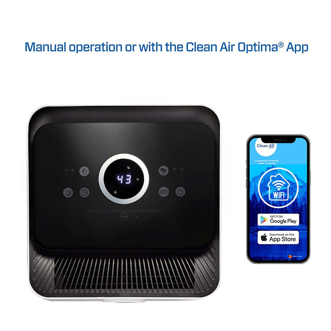Clean Air Optima - Deumidificatore e purificatore d'aria CA-707 Smart - 70 m² / 175 m³ / 750 ft²