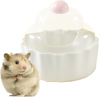 Chaies Caja de para hámsters, baño de hámster, recipiente para de tumba para hámsters – a prueba de fugas, transparente, estable, inodoro para lemmings, ratones, jerbos, ardillas,