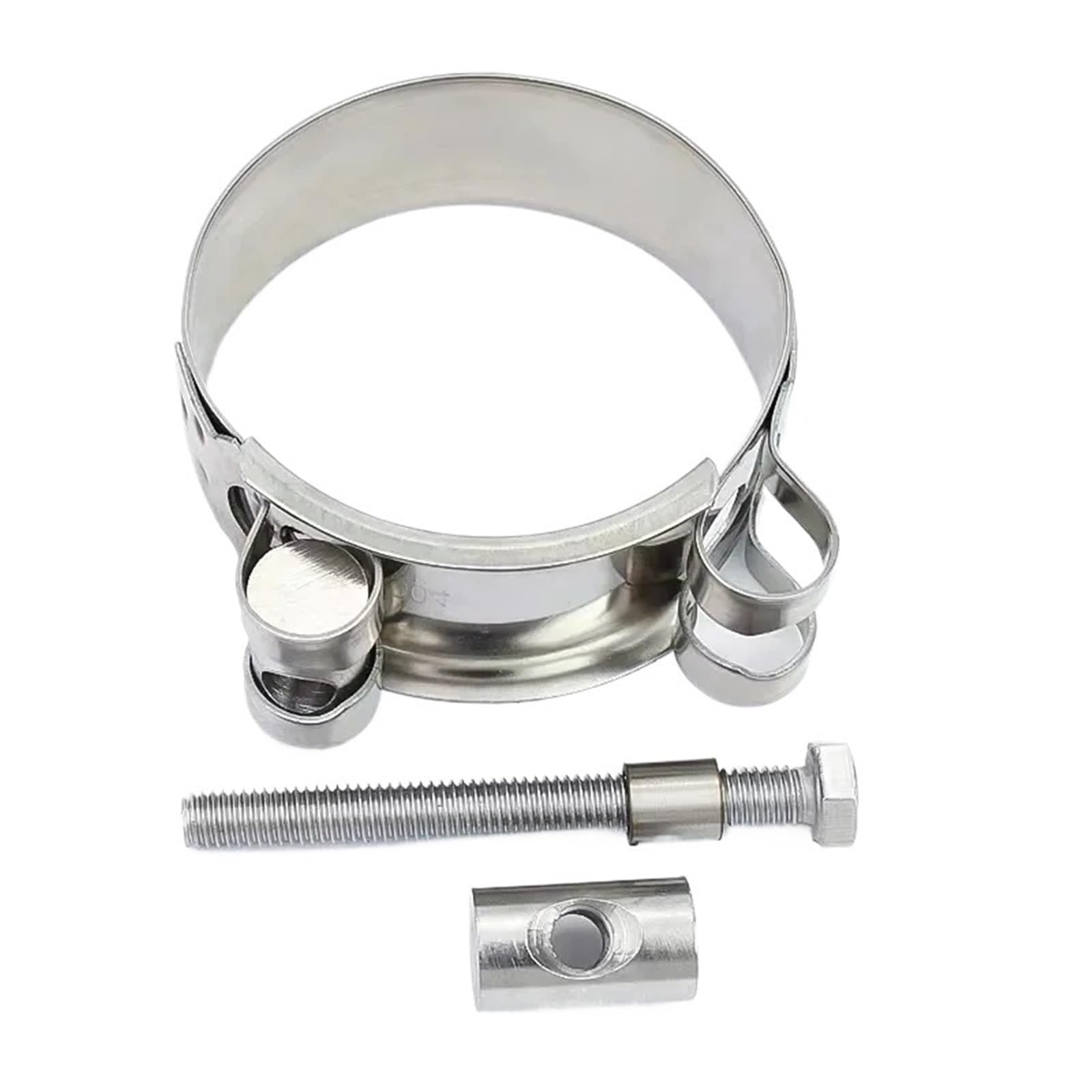 Hqycl One Color 304 Stainless Steel Powerful Hose Pipe Tube Clamps Exhaust Air Water Pipes Sealing Powerful Strength Repair Welding Tool 1Pcs(52-55Mm)