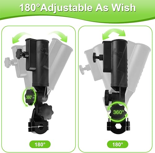 Miniatura 5 de Soporte de paraguas de carrito de golf resistente, base de aleación de aluminio ultra resistente al viento, soporte universal para cochecito de