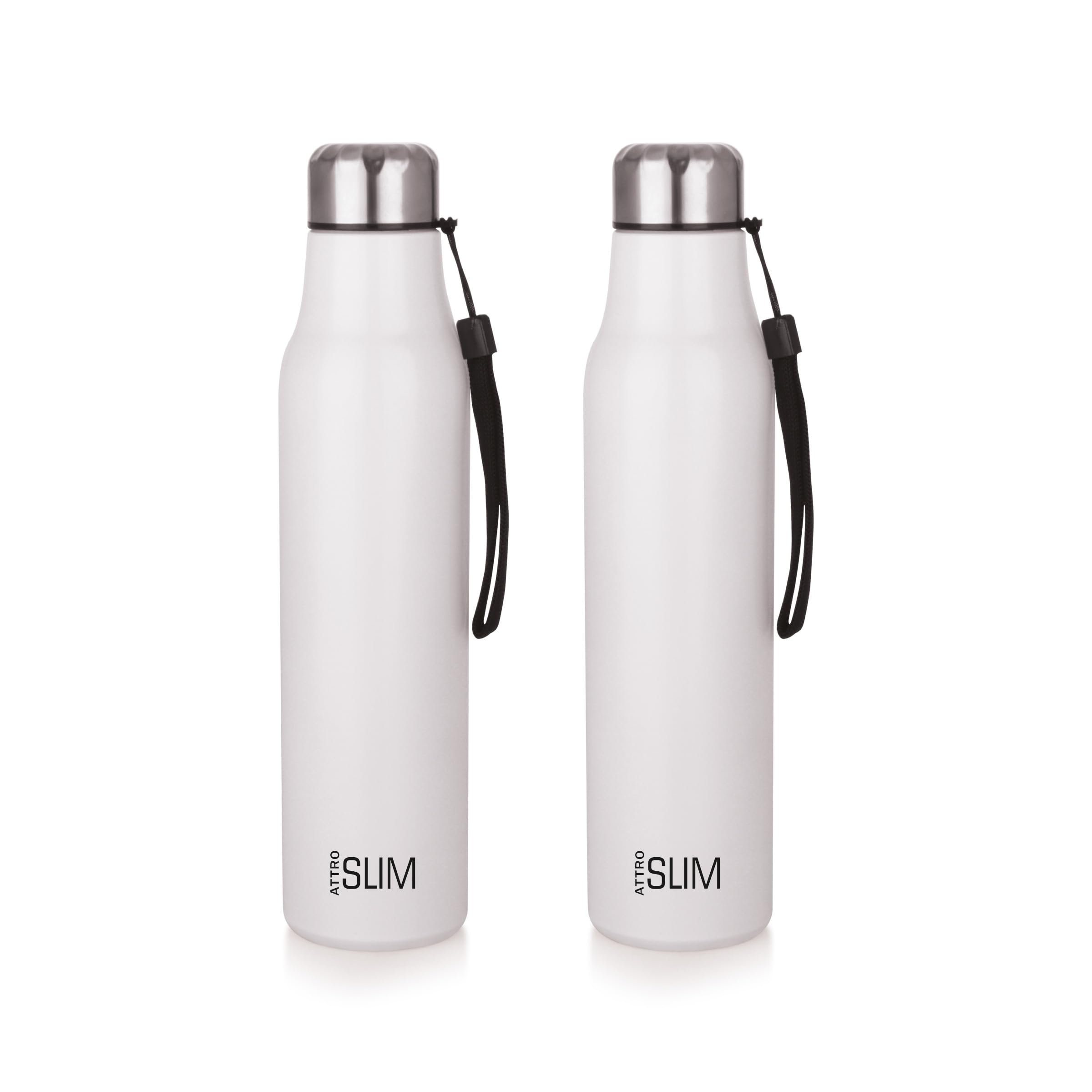 ATTRO Slim Stainless Steel Single Wall 1000ml Water Bottle, Light Weighted Leak -Proof Use for Office, School, Outdoor & Gym, Set of 2 - White (B0C3RJRXB3) Amazon Price History, Amazon Price Tracker
