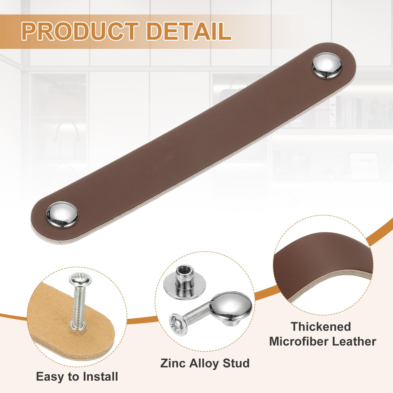 PATIKIL Leather Drawer Pulls - Image 3