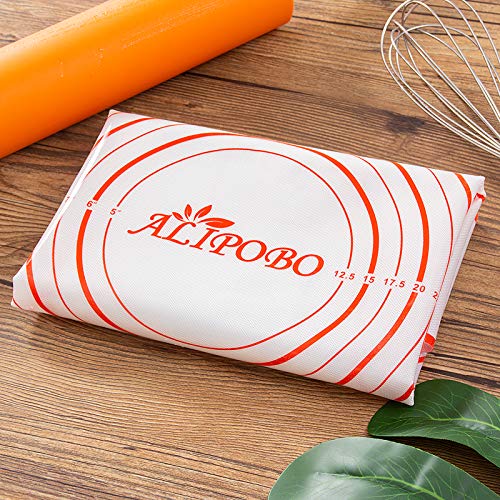 Alipobo Extra Large Silicone Pastry Mat 28"X 20" For Rolling Out Dough And Cutting Out Cookies, Easy Clean And Storage Pastry Mat With Measurements,Non Stick Pastry Mat For Rolling Out Pie Crust #TOP7