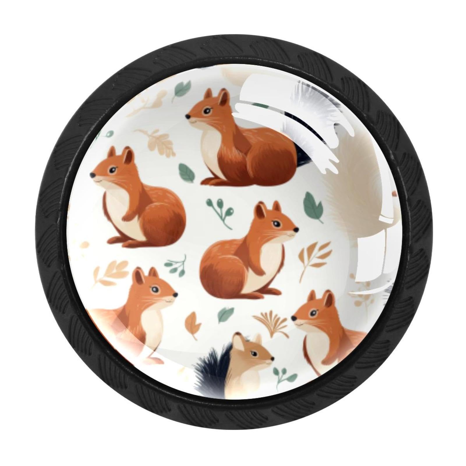 Chenzzzz Multicolored 16 4 Pack Squirrel Kitchen Cabinet Knobs Drawer Knobs Door Dresser Handles For Personalized Gifts Great For Any Occasion