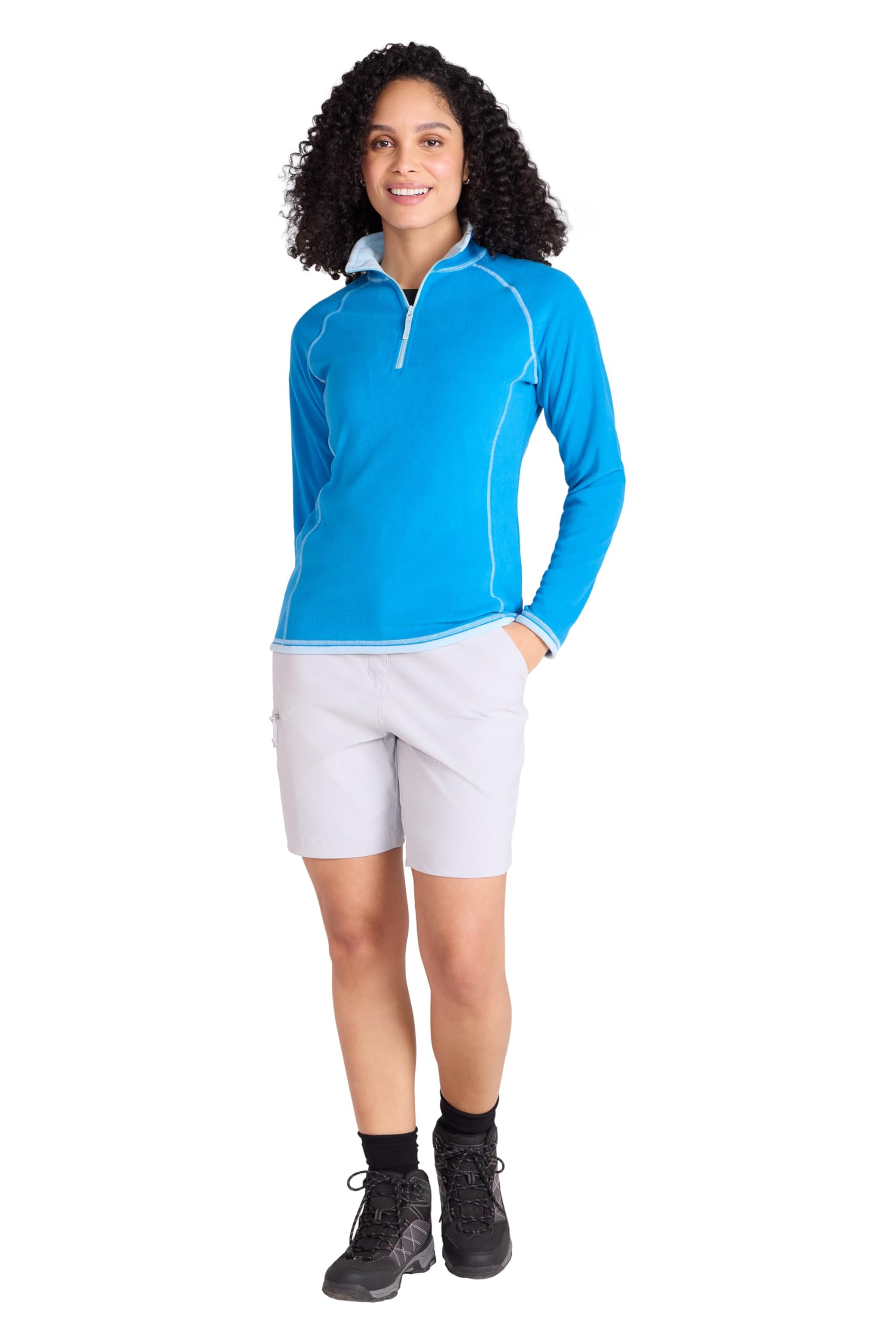 Mountain Warehouse Women's Bright Blue Montana Half-Zip Fleece Jumper 22