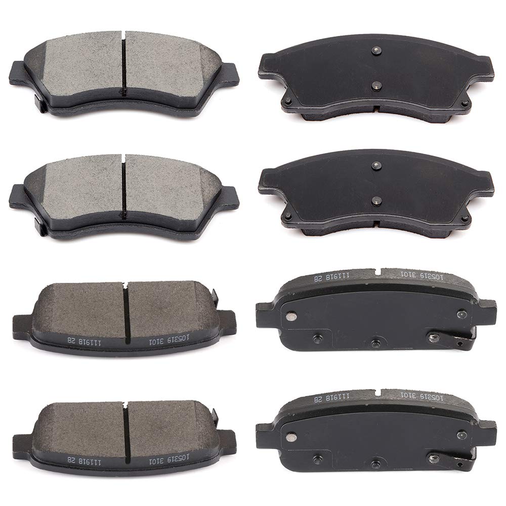 cciyu D1522 D1468 Front &amp; Rear Professional Ceramic Brake Pads Set fit For 2011-2015 For Chevrolet Cruze,2016 For Chevrolet Cruze Limited,2013-2016 For Chevrolet Sonic