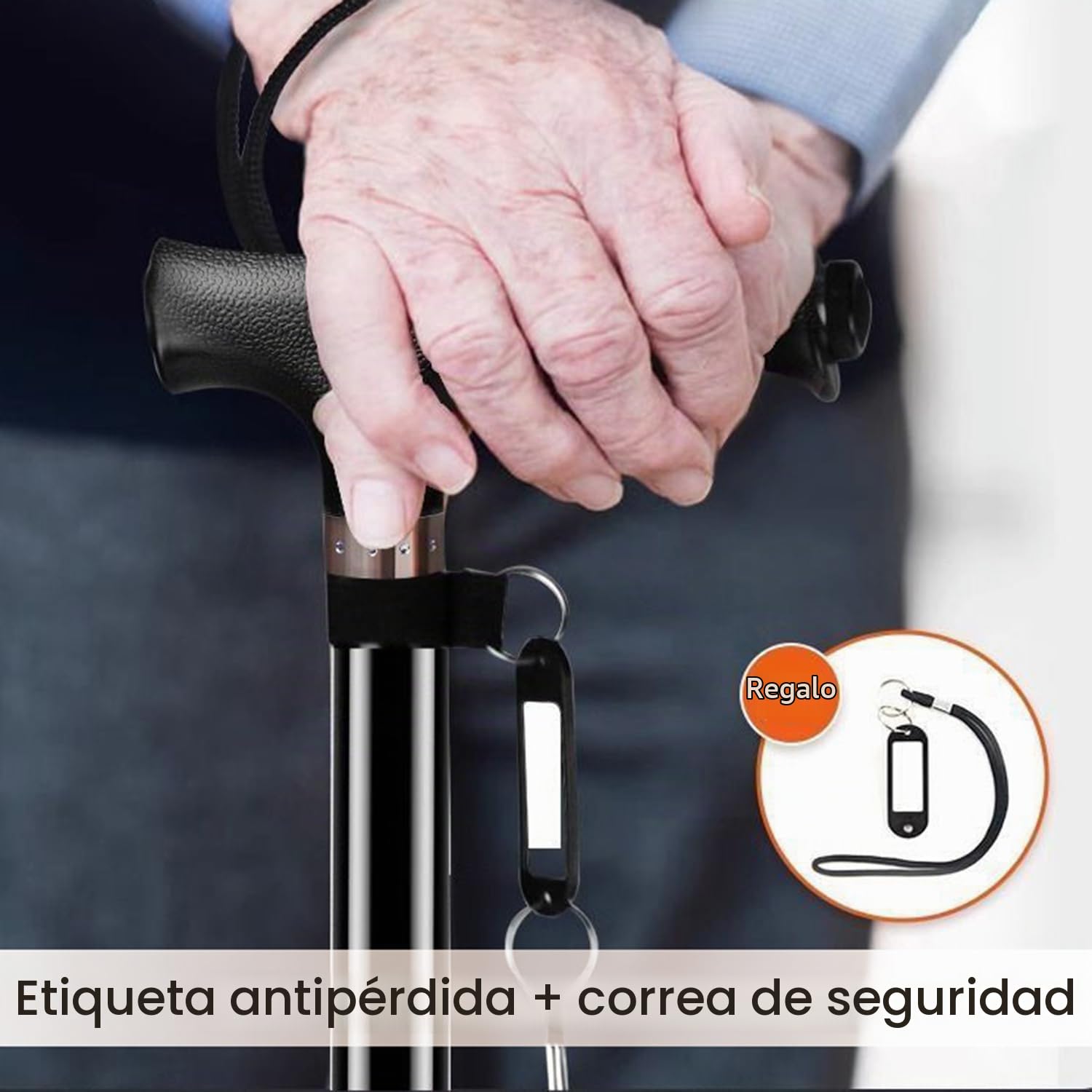 Bastón para Hombres y Mujeres,10 Posiciones De Altura Ajustable De 72 a 94 Cm,Base con Cuatro Patas Grandes,con Reposabrazos Pequeños,Bastones para Personas Mayores y Adultos
