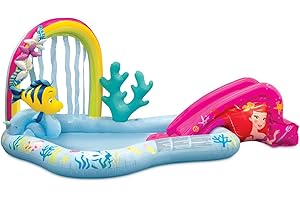 Ariel Castle Inflatable Splash Pad Water Toy – Disney The Little Mermaid